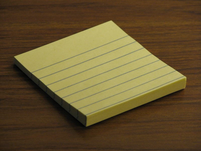 PostItNotePad.JPG — DangApricot (Erik Breedon) (CC BY-SA 3.0) Post-it Yellow
