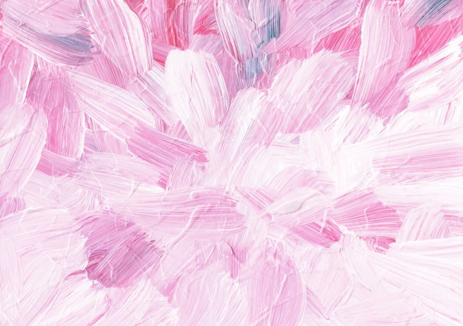 退红 — Dynamic abstract painting with pink and white brush strokes, ideal for backgrounds and creative projects.