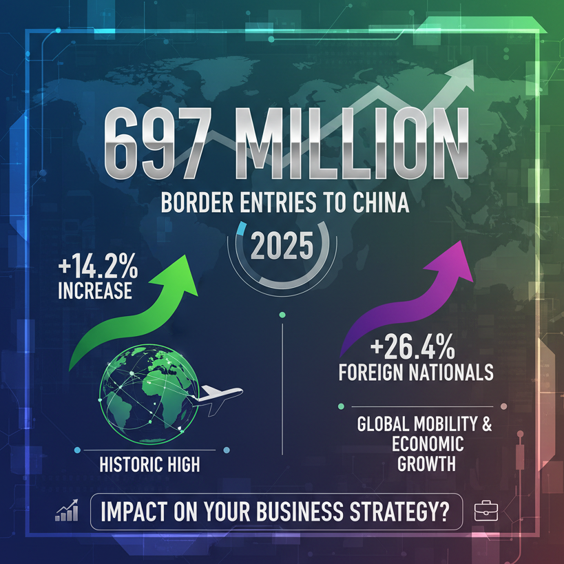 A Record High for China's Travel Sector: Nearly 700 Million Entries and Exits by 2025!